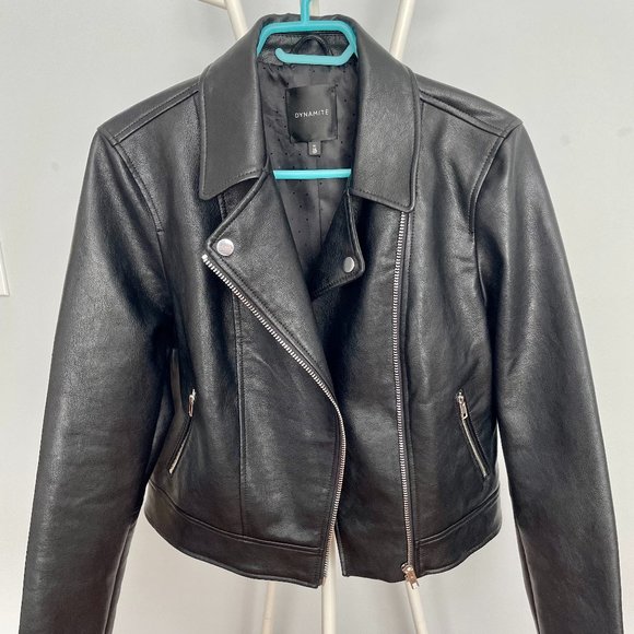 Dynamite - Leather coat - size M - Black - NWOT - Picture 1 of 4
